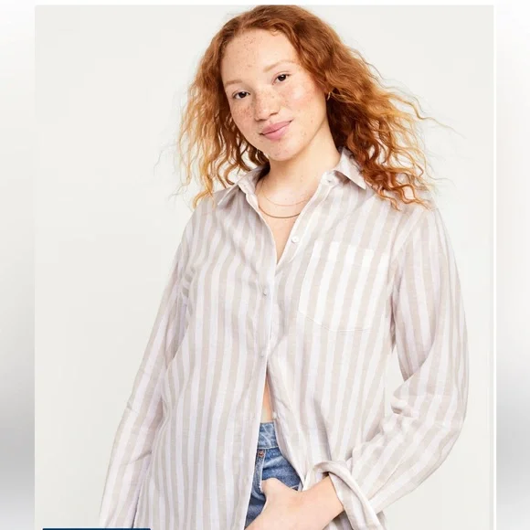 Old Navy | Tops | Old Navy Linenblend Striped Boyfriend Shirt Small | Poshmark Old Navy | Tops | Old Navy Linenblend Striped Boyfriend Shirt Small | Poshmark